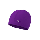A purple VICI swim cap made from Lyrca