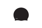 A black silicone swim cap with the brand name 'VICI' printed in white on the lower left, shown against a plain white background.