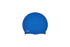 A blue silicone swim cap with the brand name 'VICI' printed in white on the lower left, shown against a plain white background.